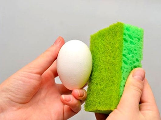نحوه تمیزکردن تخم مرغ