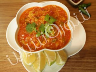 سوپ تند گوجه فرنگی  مكزیکی