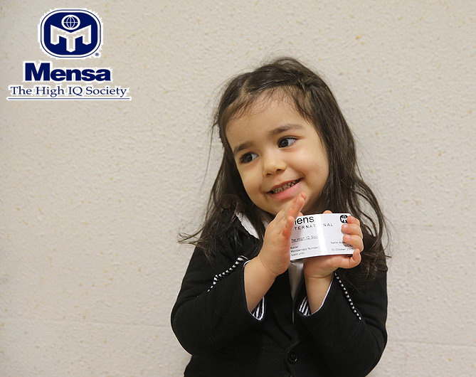 دختر سه ساله ایرانی عضو نوابغ MENSA